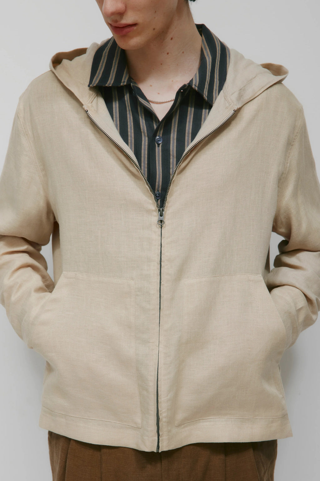Kapuzenpullover aus Leinen