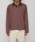 Langärmeliges gestreiftes Poloshirt