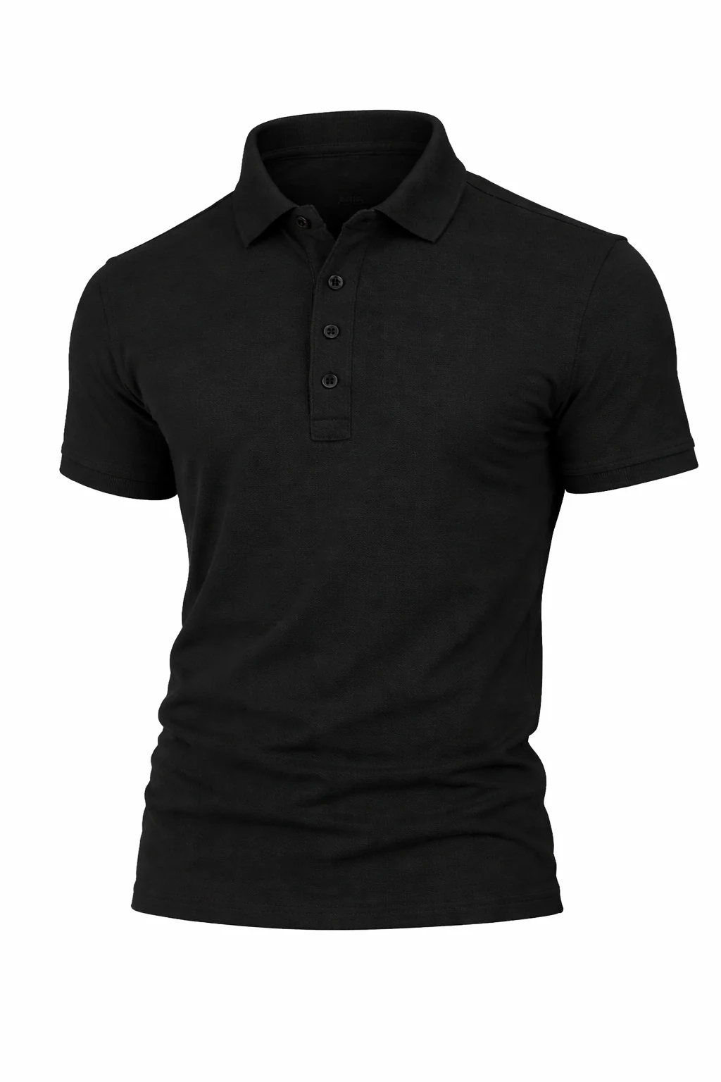 Schwarzes Poloshirt