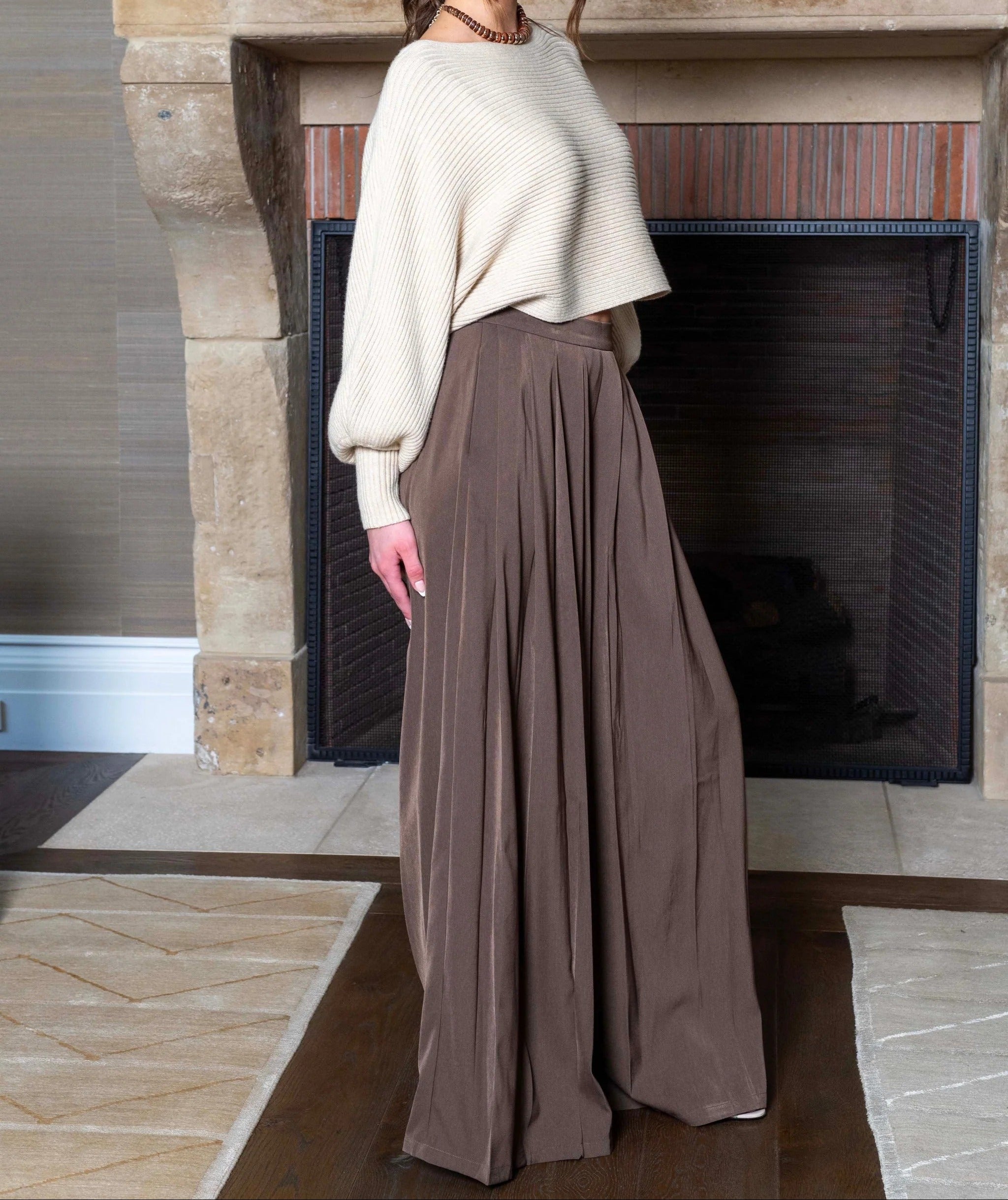 Weite Bundfaltenhose